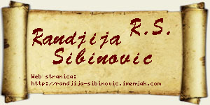 Ranđija Sibinović vizit kartica